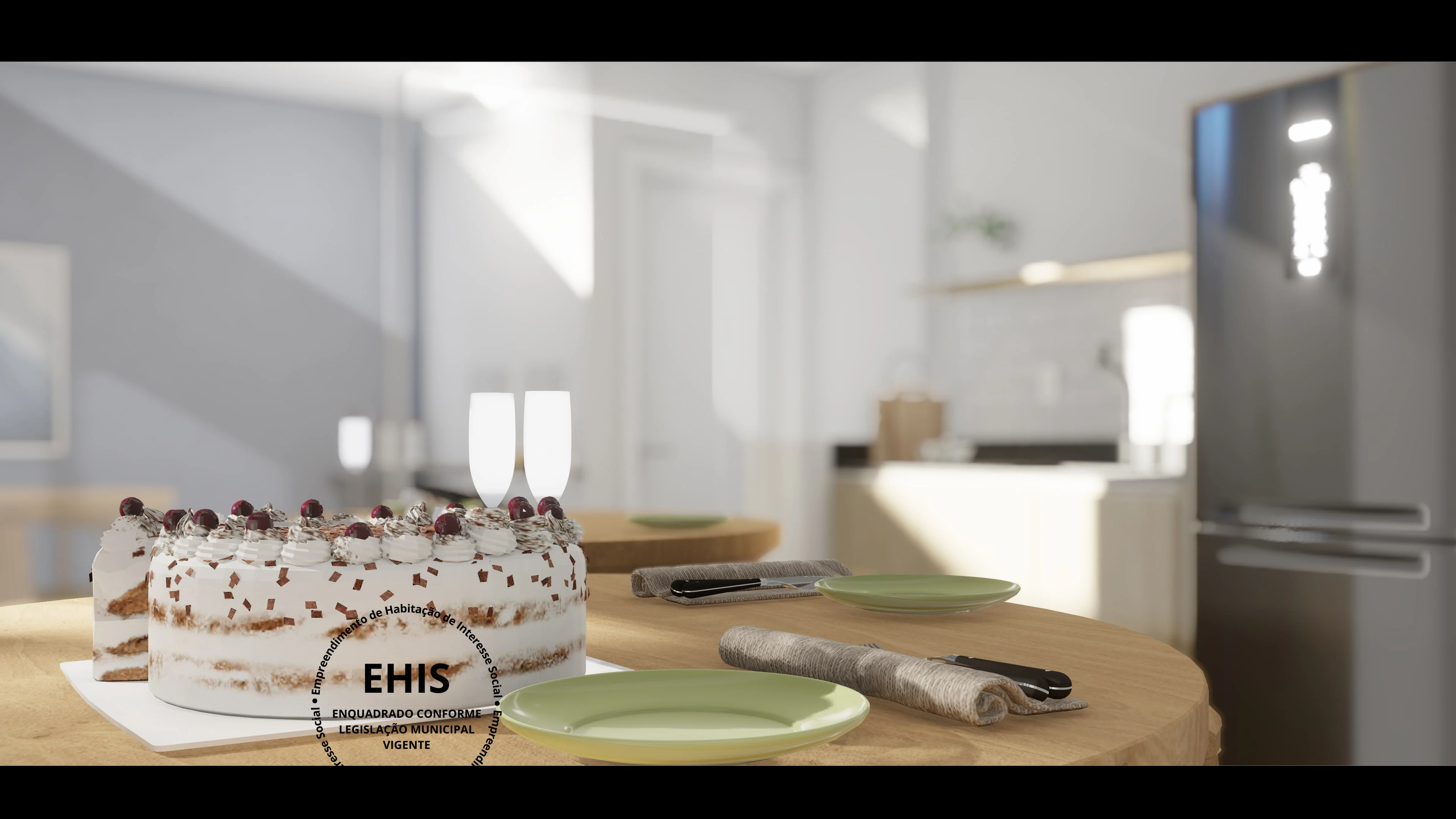 Perspectiva Ilustrada Salao de Festa Angulo 3